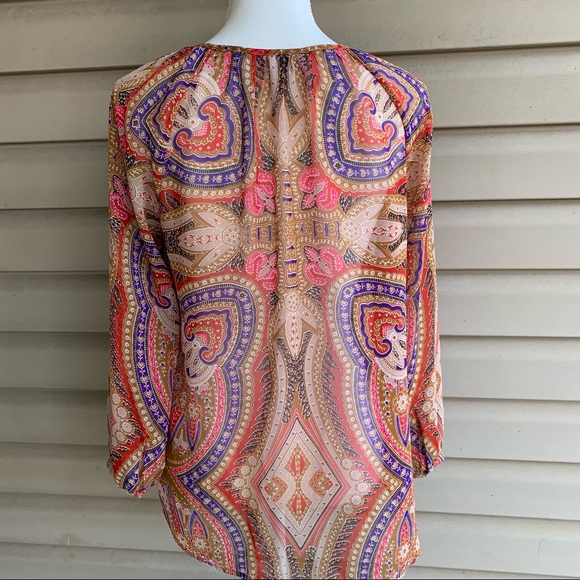 •New York & Co• Sheer Popover Blouse - Size Small - Picture 7 of 10